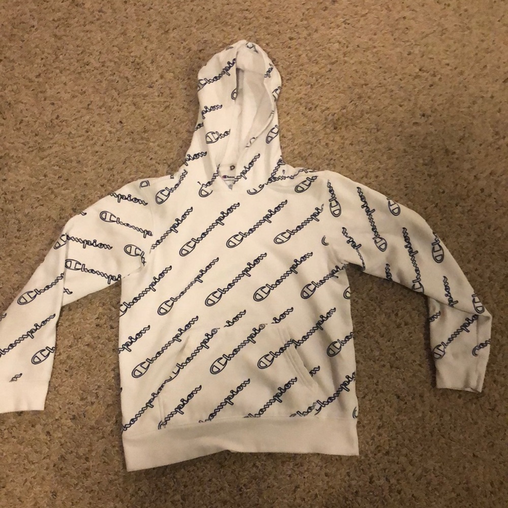 Champion logo all over hoodie